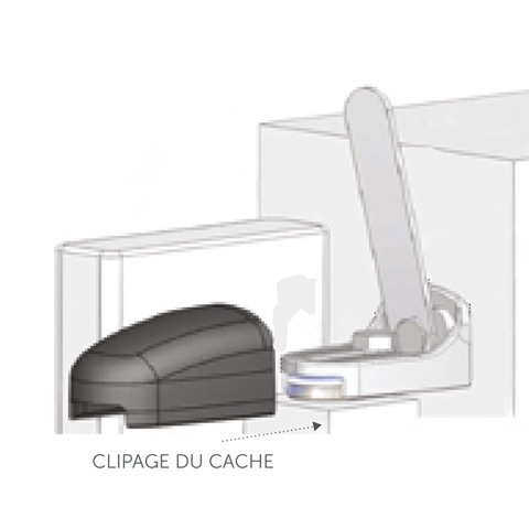 Cache pour modulo gond blanc RAL9016 FN376191 Gond modulo Cache Noryl pour gond FN376191