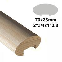 Main courante ovale bois en hêtre 2m