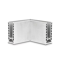 Angle intérieur ou extérieur de profilé en U aluminium pour garde corps fixation au sol