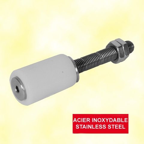 Sliding Gate Rollers 40x150mm (1''9/16x5''29/32) with Stainless steel axis FN3658 Rollers for sliding gates Plastic rollers stainless steel inox FN3658