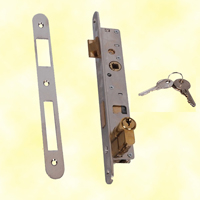 Stainless steel mortise lock with reversible bolt square profile 30mm (1,18'')
