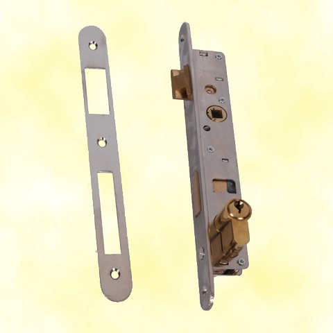 Stainless steel mortise lock with reversible bolt square profile 30mm (1,18'') FN368312 Locks for gates Mortise locks for swing gates FN368312