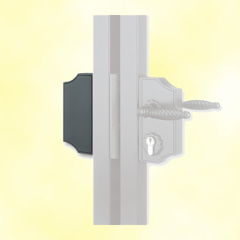 Ornamental keep with counter lock box for swing gates FN3726 Locks accessories Locinox Keep for gate locks FN3726