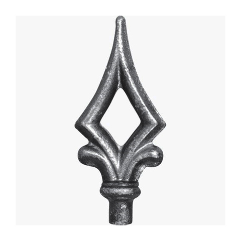 Openworked spear point H100mm (H3.94'') (3''15/16) FA1544 Spear point iron Hot stamped finials FA1544
