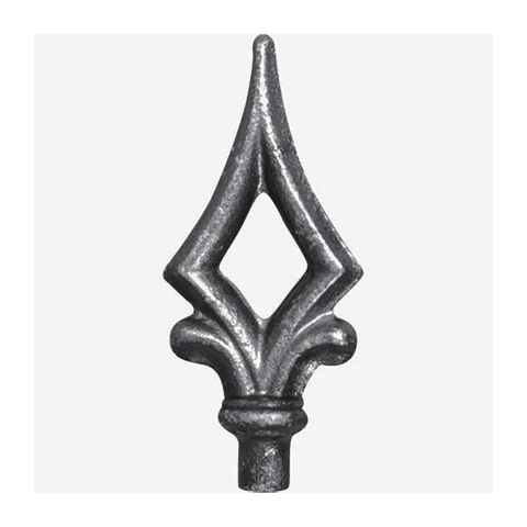 Openworked spear point H125mm (H4.92'') (4''7/8) FA1545 Spear point iron Hot stamped finials FA1545
