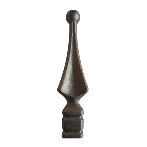 spear point with Ball H125mm (H4.92'') (4''7/8) FA1549 Spear point iron Hot stamped finials FA1549
