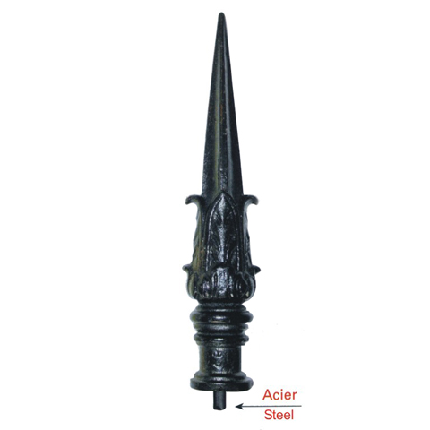 Cast iron spear point H200mm (H7.91'') (7''7/8) FA1601 Spear point cast iron Finials cast iron FA1601