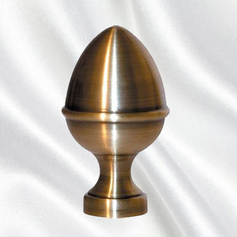 Brass and leather Pine Cone H105mm (4.13'' - 41/8) FC1718 Balls and Post finials Antique brass posts finials FC1718