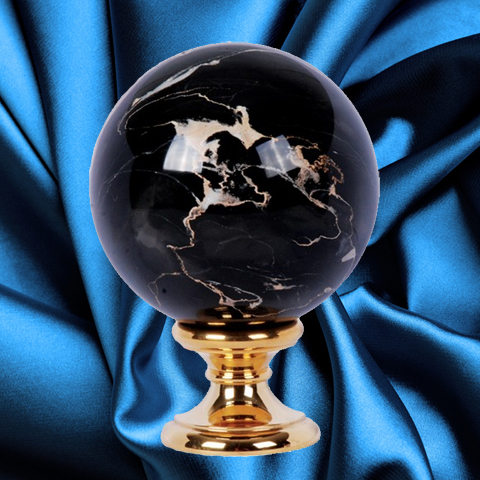 Marble Knob 145mm (5.7''- 5''23/32) FC1730 Balls and Post finials Post finials crystal and marble FC1730