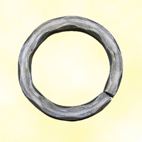 Circle in wrought iron 110mm 14x14mm (4.33'' - 0.55''sq) (4''5/16 - 9/16''sq)