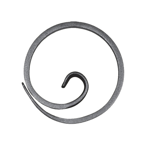 Snail ring 110mm 12x6mm (4.33'' -0.47 x 0.24'') (4''5/16 - 15/32'' x 7/32'') FE1931 Circles in wrought iron Rings shape spiral snail FE1931