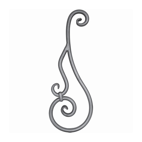 Assembled scroll H780mm 25mm (H30.71''-0.98'')  (H30''3/4-15/16'') FF2163 Scrolls in wrought iron Iron scrolls large sizes FF2163