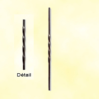 Twisted iron baluster H750mm 12mm (H29.53''-0.47'')  (H29''17/32 - 15/32'')