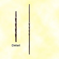Twisted iron baluster H880mm 12mm (H34.64''-0.47'')  (H34''21/32 -15/32'')