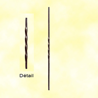 Twisted iron baluster H900mm 12mm (H35.43''-0.47'')  (H35''7/16-15/32'')