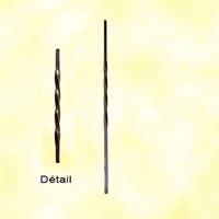 Twisted iron baluster H1200mm 16mm (H47.24'' -0.63'')  (H47''1/4-5/8'')