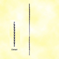 Two-twist iron baluster H900mm 12mm (H35.43'' -0.47'')  (H35''7/16-15/32'')
