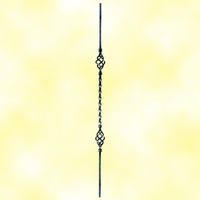 Assembled iron baluster with pine H950mm12mm (H37.43''-0.47'')  (H37''13/32 -15/32'')