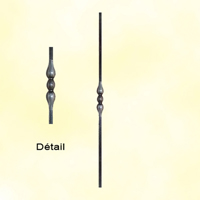 Forged iron baluster H900mm 14mm (H35.43''-0.55'') (H35''7/16-9/16'')