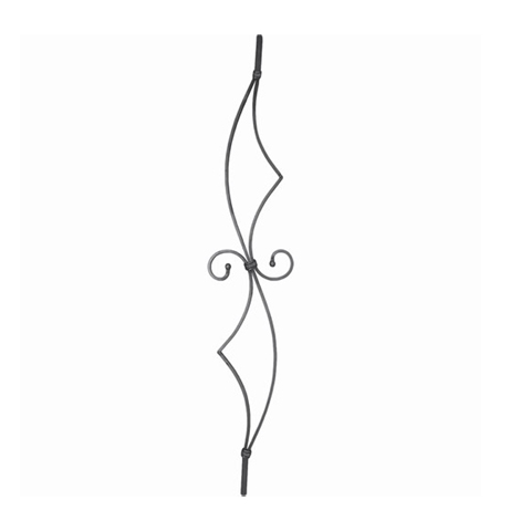 Assembled iron baluster H900mm 12mm (H35.43''-0.47'') (H35''7/16-15/32'') FG2572 Baluster wrought iron Art deco iron balusters FG2572