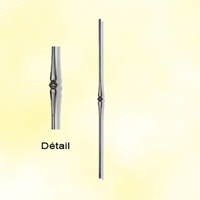Forged iron baluster H1000mm 14mm (H39.37'' 0.55'')  (H9''3/8  9/16'')