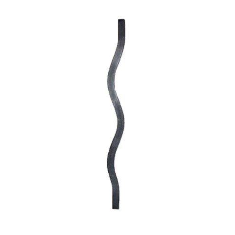 Wavy baluster H650mm 14mm (H25.59'' 0.55'')  (H25''19/32  9/16'') FG2638 Baluster wrought iron Wavy iron balusters FG2638