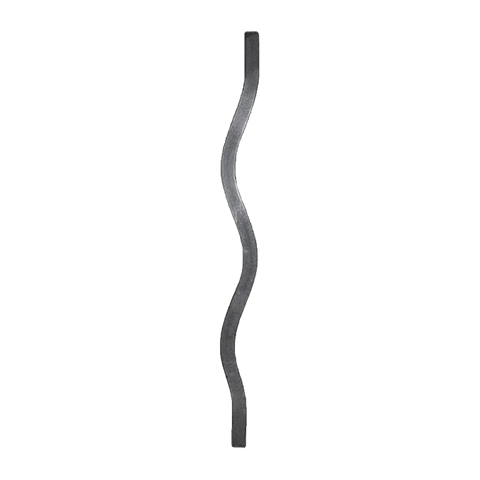 Wavy baluster H550mm 12mm (H21.65'' 0.47'')  (H21''21/32  15/32'') FG26422 Baluster wrought iron Wavy iron balusters FG26422