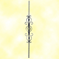 Baluster with decorations H950mm 12mm (H37.40'' 0.47'')  (H37''13/32  15/32'')