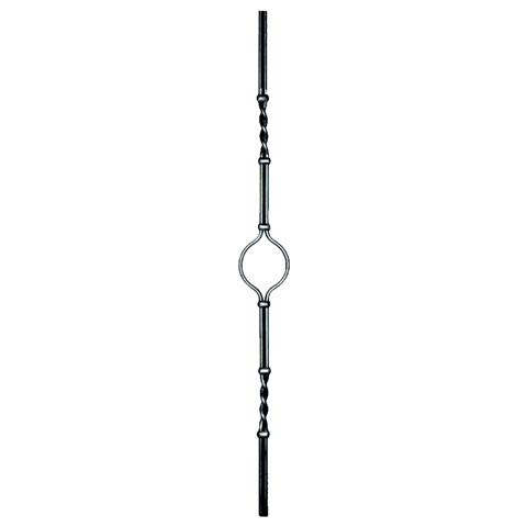 Art deco baluster H1000mm 2 x 10mm (39.37''-2x0.39'') (39''3/8- 2 x 7/16'') FG2667 Baluster wrought iron Art deco iron balusters FG2667