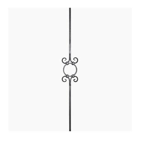Forged baluster H1000mm 14mm (H39.37'' - 0.55'')  (H39''3/8 - 9/16'') FG2672 Baluster wrought iron Forged iron balusters FG2672