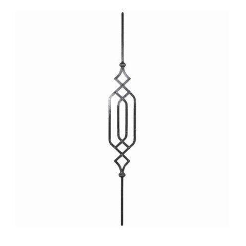 Art deco baluster H900mm 12mm (H35.43''- 0.47'')  (H35''7/16 - 15/32'') FG2673 Baluster wrought iron Forged iron balusters FG2673