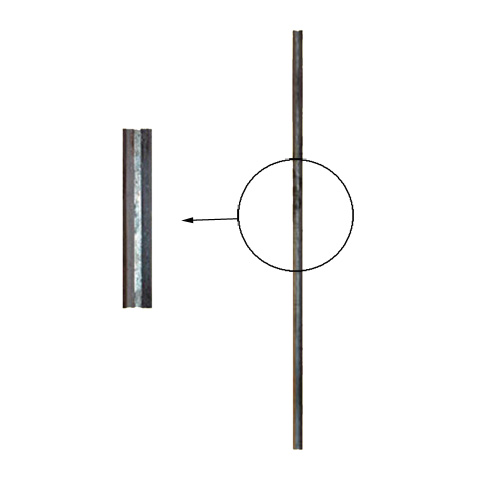 Hammered iron baluster H1000mm 12mm (H39.37'' 0.47'')  (H39''3/8  15/32'') FG2697 Baluster wrought iron Straight iron balusters FG2697