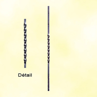 Twisted iron baluster H1000mm 14mm (H39.37'' 0.55'')  (H39;37''3/8  9/16'')