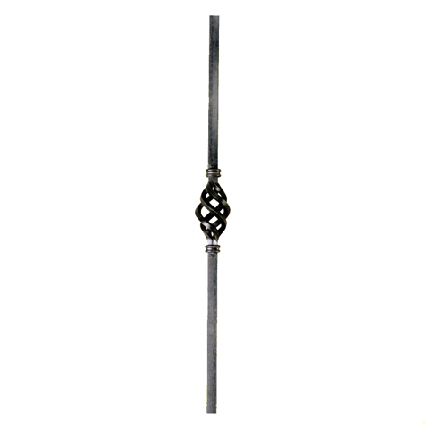 Newel in forged iron H1000mm 25mm (H39.37'' 1'')  (H39''3/8  15/16'') FH2802 Newel in wrought iron Newels in forged iron FH2802