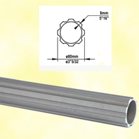 Fluted tube for newel H2500mm 80mm (H98.42'' 3.15'')  (H98''7/16  3''5/32)