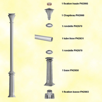 Smooth newel in column H3235mm 80mm (H127.36'' 3.15'')  (H127''23/32  3''5/32)