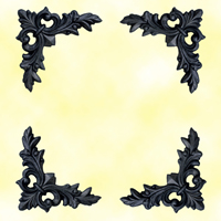 Cast iron decorative angle H130 x 130mm (5.15''x5.15'') (5''5/32 x 5''5/32)