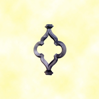 Cast iron decorative element L225 x 175mm (8.85''x6.89'')  (8''7/8 x 6''29/32)