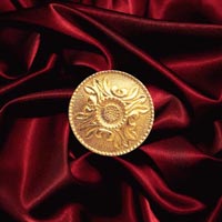 Polished brass rosette 60mm (2.36'') (2''3/8)