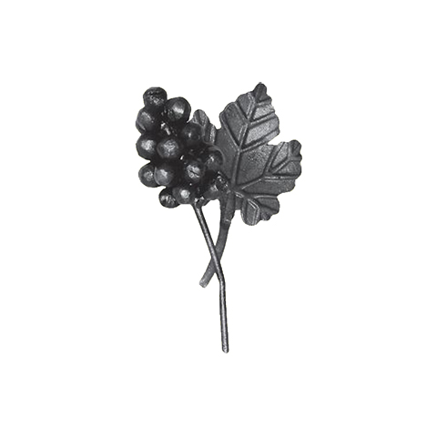 Bunch of grapes with leaf H140mm (5.51''-5''17/32) FP3798 Foliage, leaves, grapes wrought iron bunch of grapes FP3798