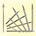 Pointed forged iron bars