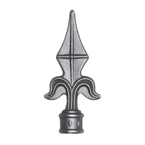 Pointe de lance 125mm diamtre 16mm en forme de fleur de lys