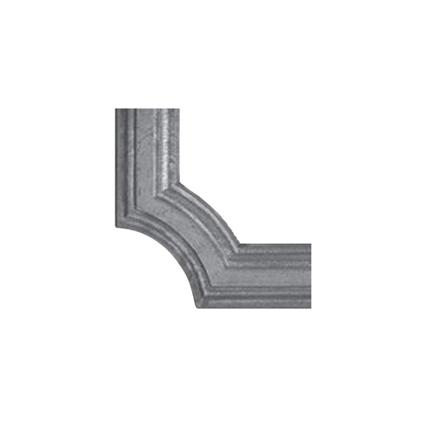 Moulure d'angle pour profil 45x10mm en aluminium pour habillage de soubassement de portail