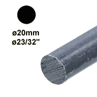 Barre profile ronde de 20mm longueur 2m lisse en acier lamin brut