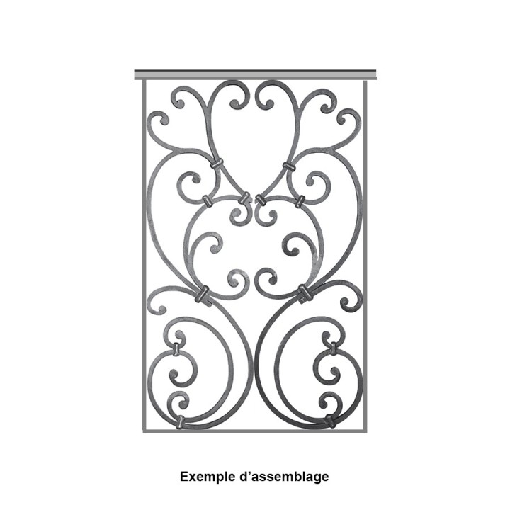 Panneau décoratif pour escaliers ou balustrades 810x260mm 12x12