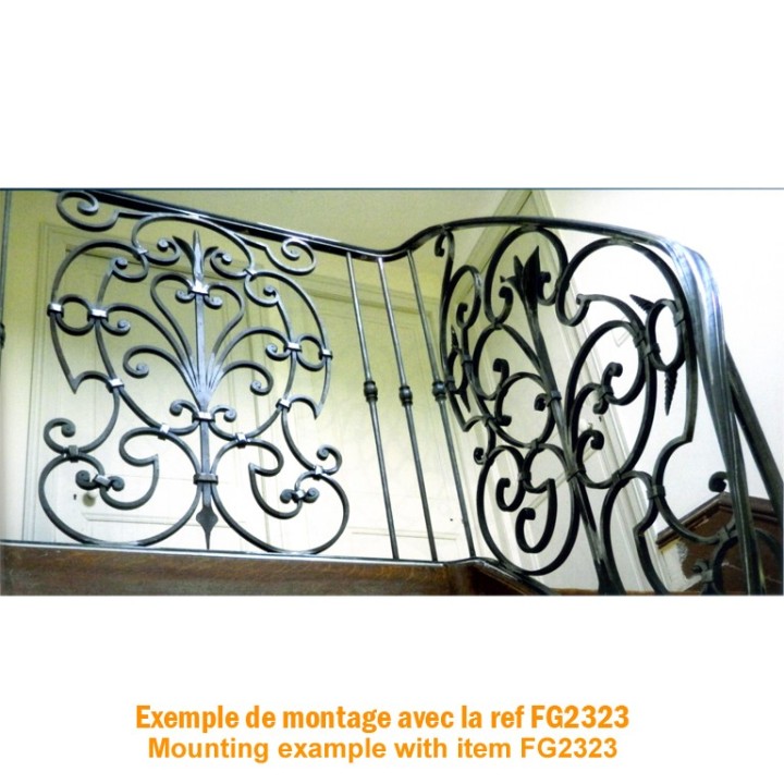 Panneau décoratif pour garde corps 935x635mm plats de 16x10mm