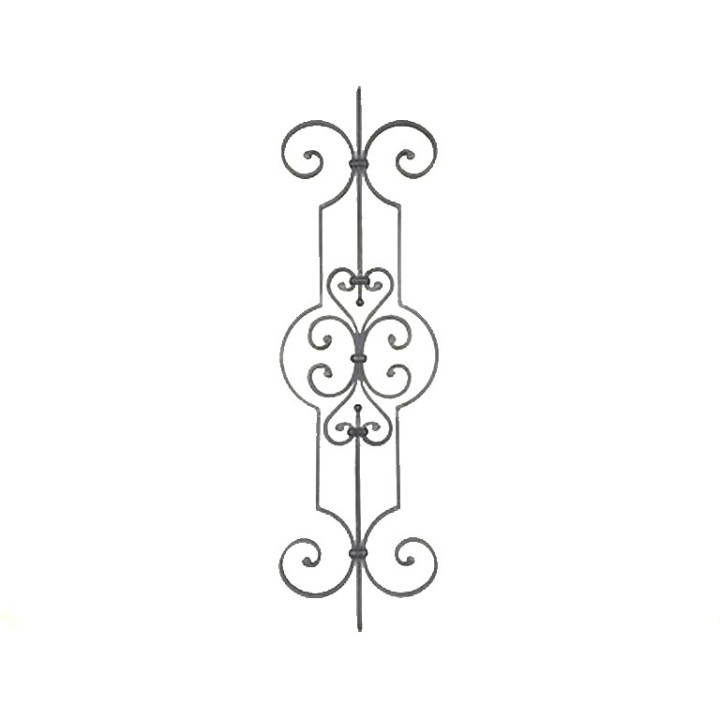 Panneau balustre décoratif hauteur 1000x290mm 16x8mm à noyaux