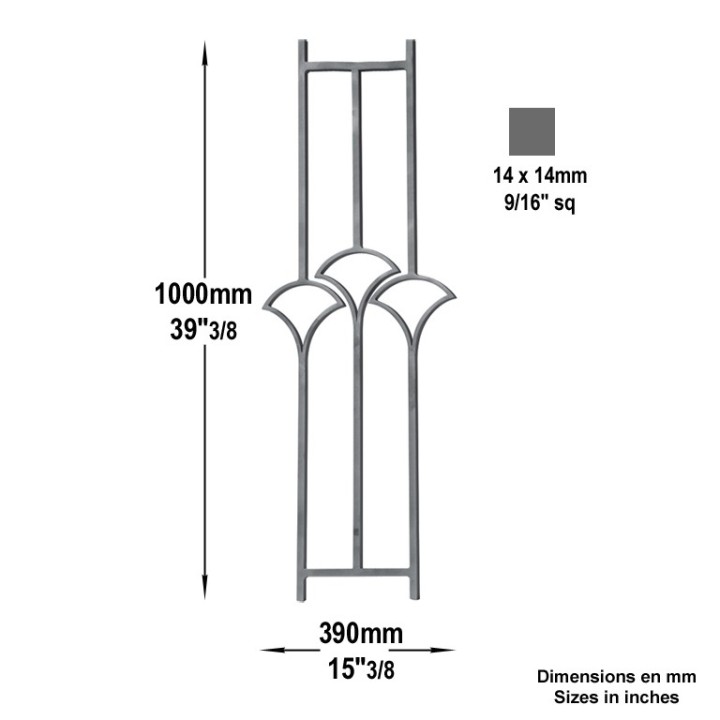Panneau décoratif fleur de lotus 3 motifs hauteur 1000x390mm
