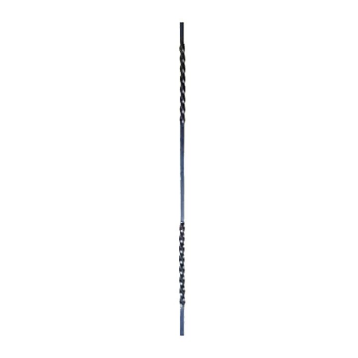 Barreau aluminium hauteur 1000mm 14x14mm 2 torsades 150mm