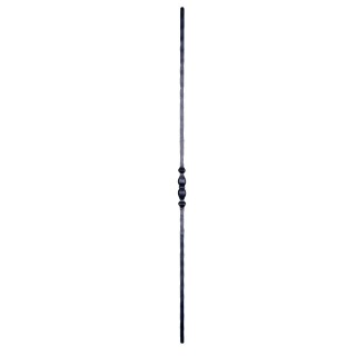 Balustre grenaillé martelé 4 faces haut. 1100mm 14x14mm motif 100